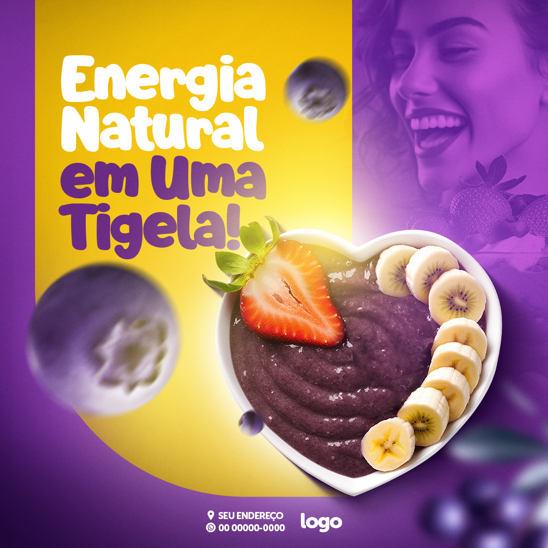 Açaí Açaiteria Social Media PSD Editável 
