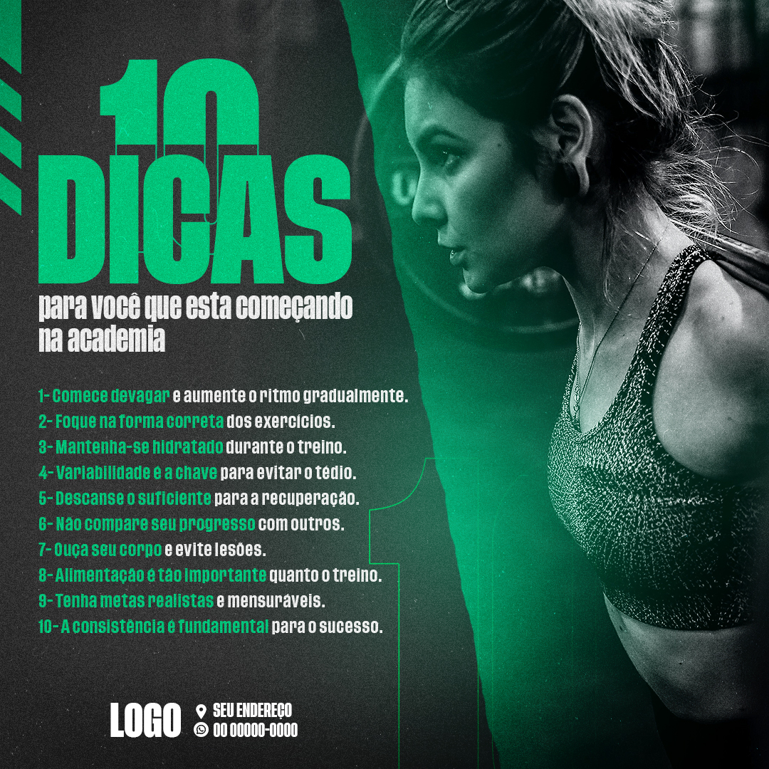 Academia Social Media PSD Editável 