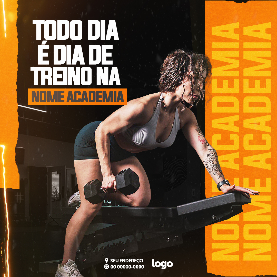 Academia Social Media PSD Editável 