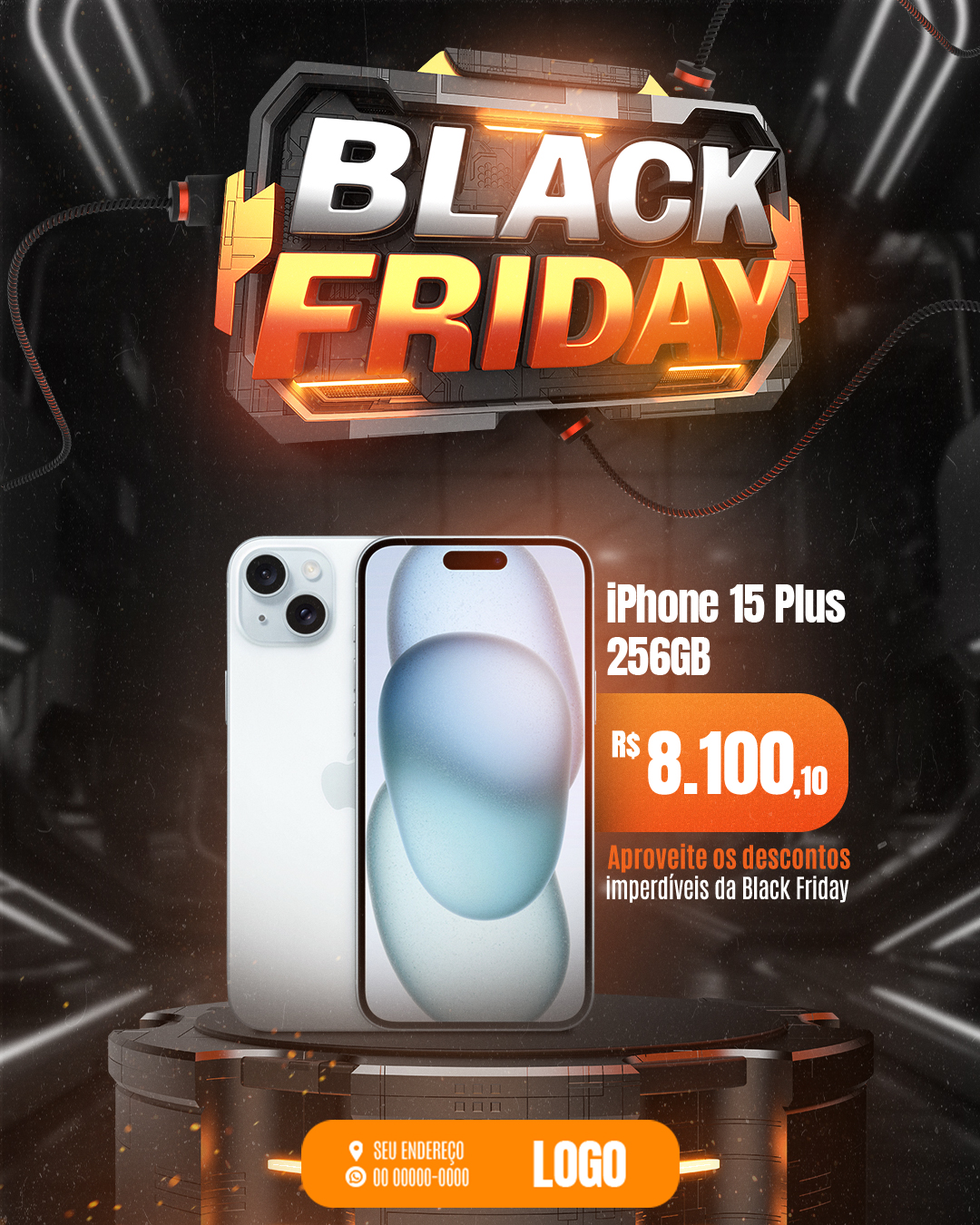 Black Friday Selo 3D Social Media PSD Editável 