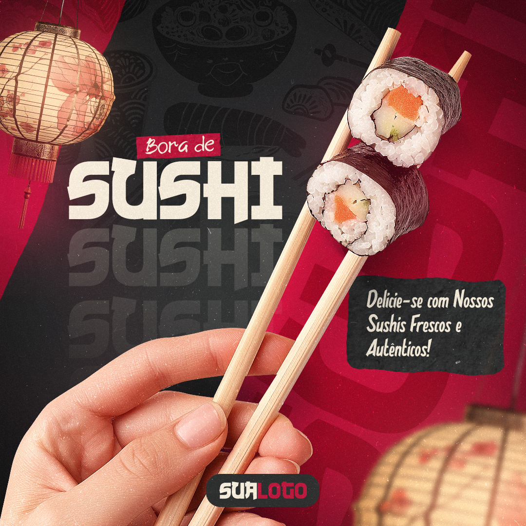 Comida Japonesa Social Media PSD Editável 