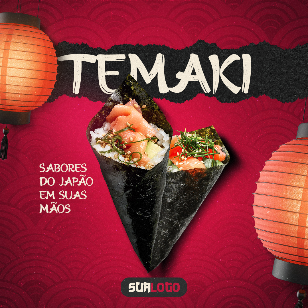 Comida Japonesa Social Media PSD Editável 