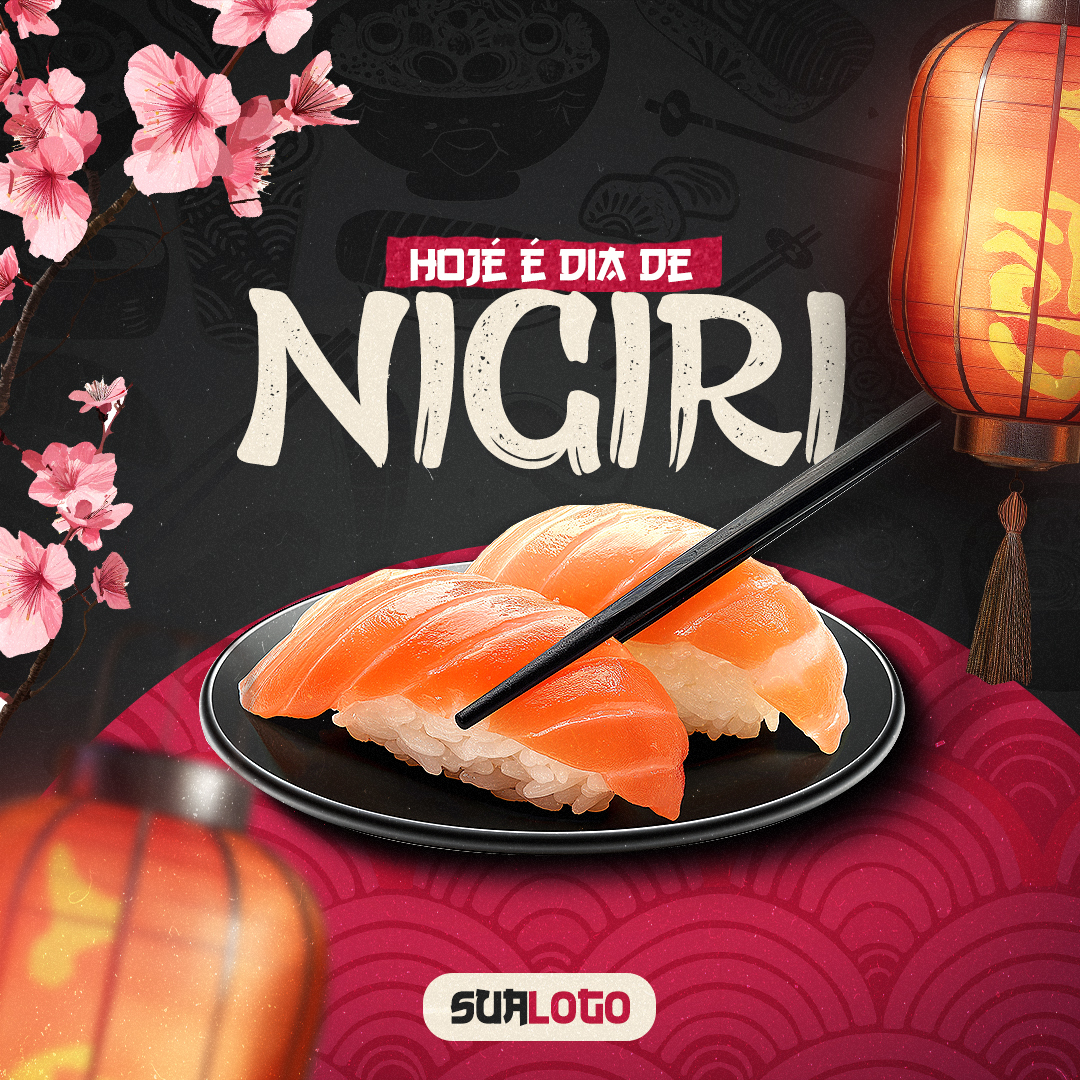 Comida Japonesa Social Media PSD Editável 