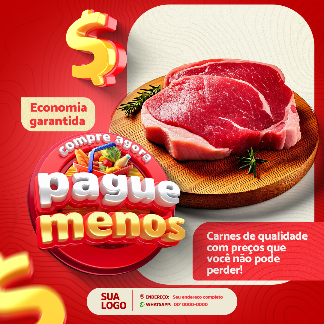 Compre Agora e Pague Menos PSD Editável 
