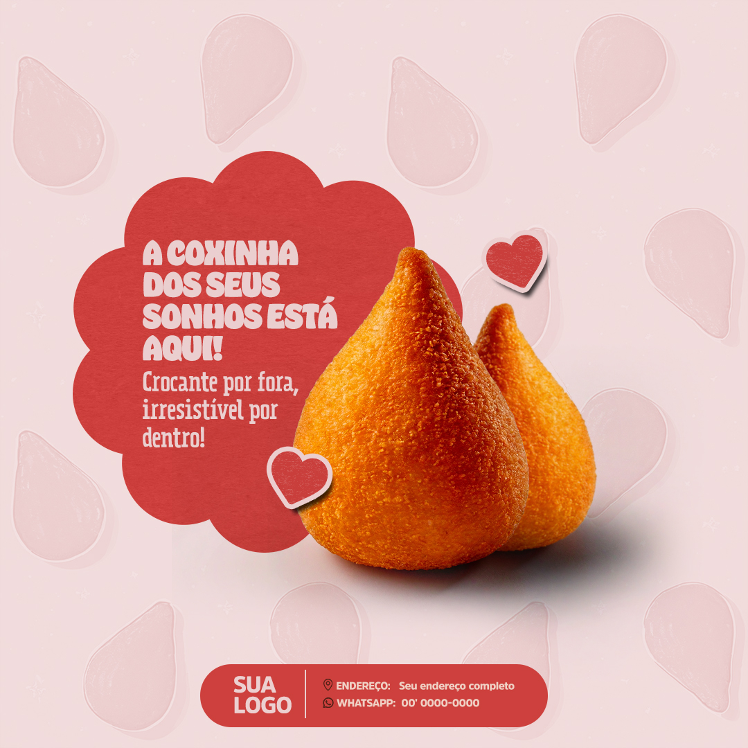 Coxinha Social Media PSD Editável