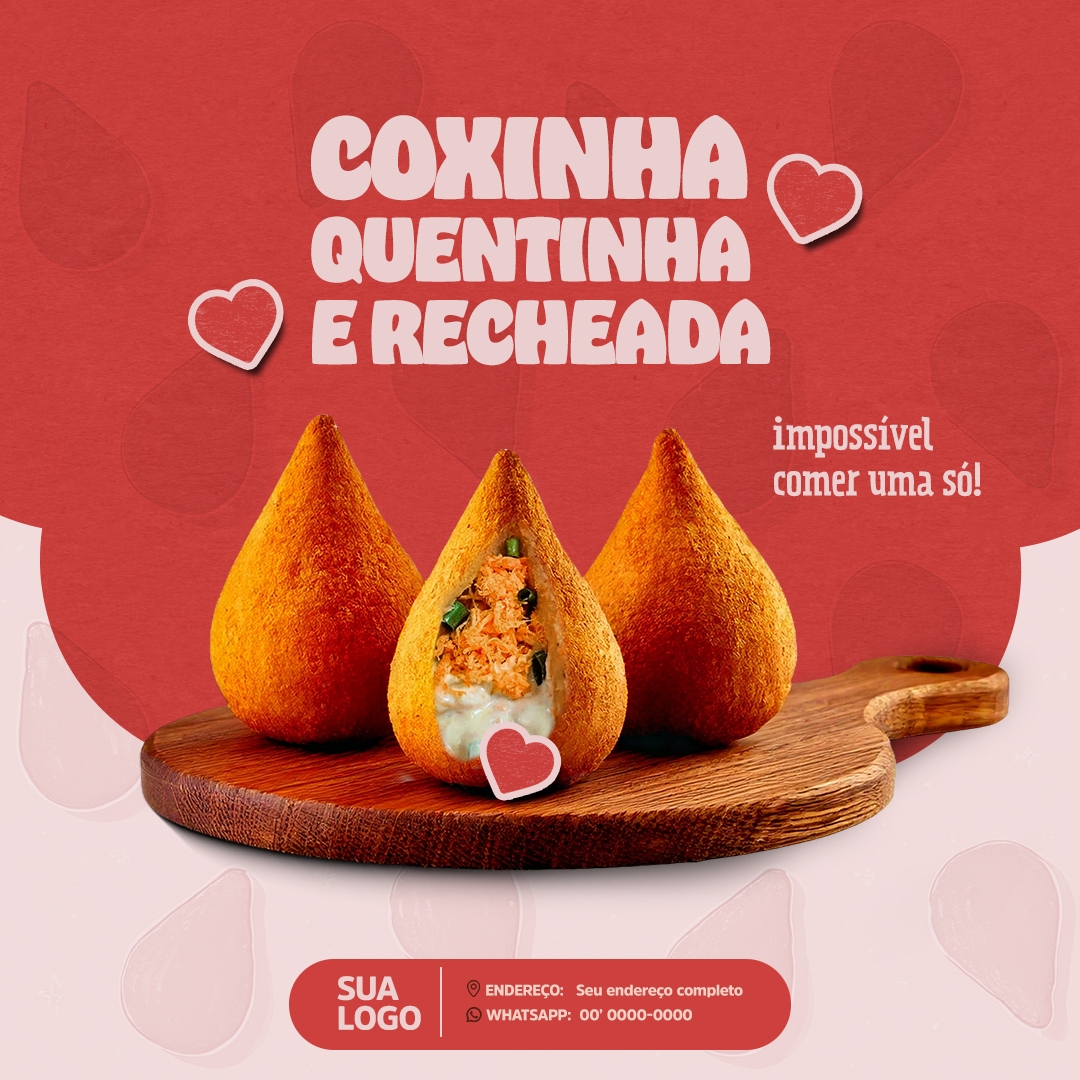 Coxinha Social Media PSD Editável