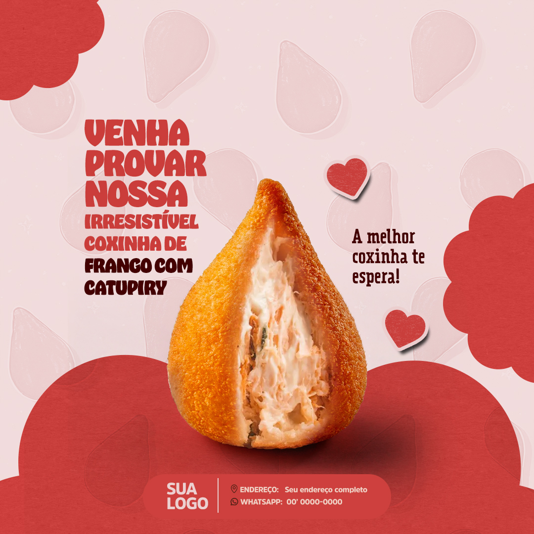 Coxinha Social Media PSD Editável