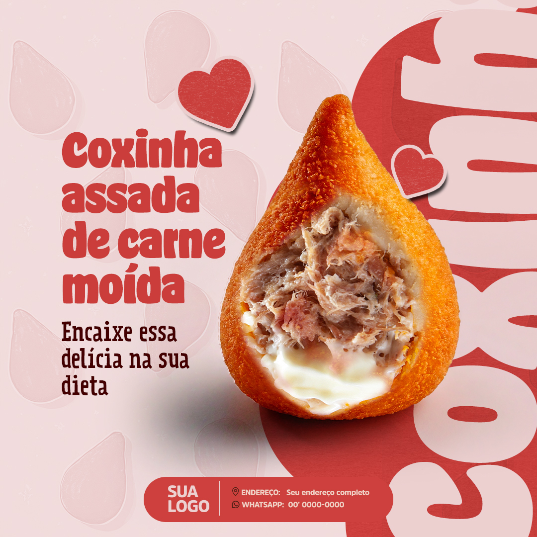 Coxinha Social Media PSD Editável