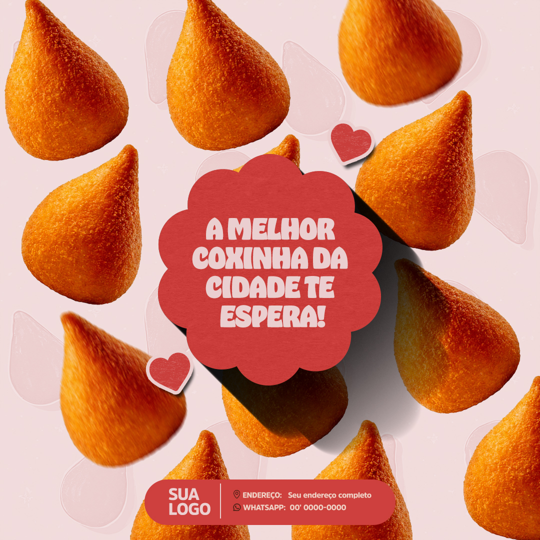 Coxinha Social Media PSD Editável