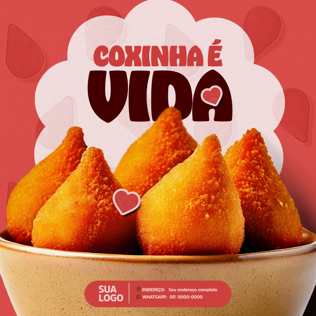 Coxinha Social Media PSD Editável