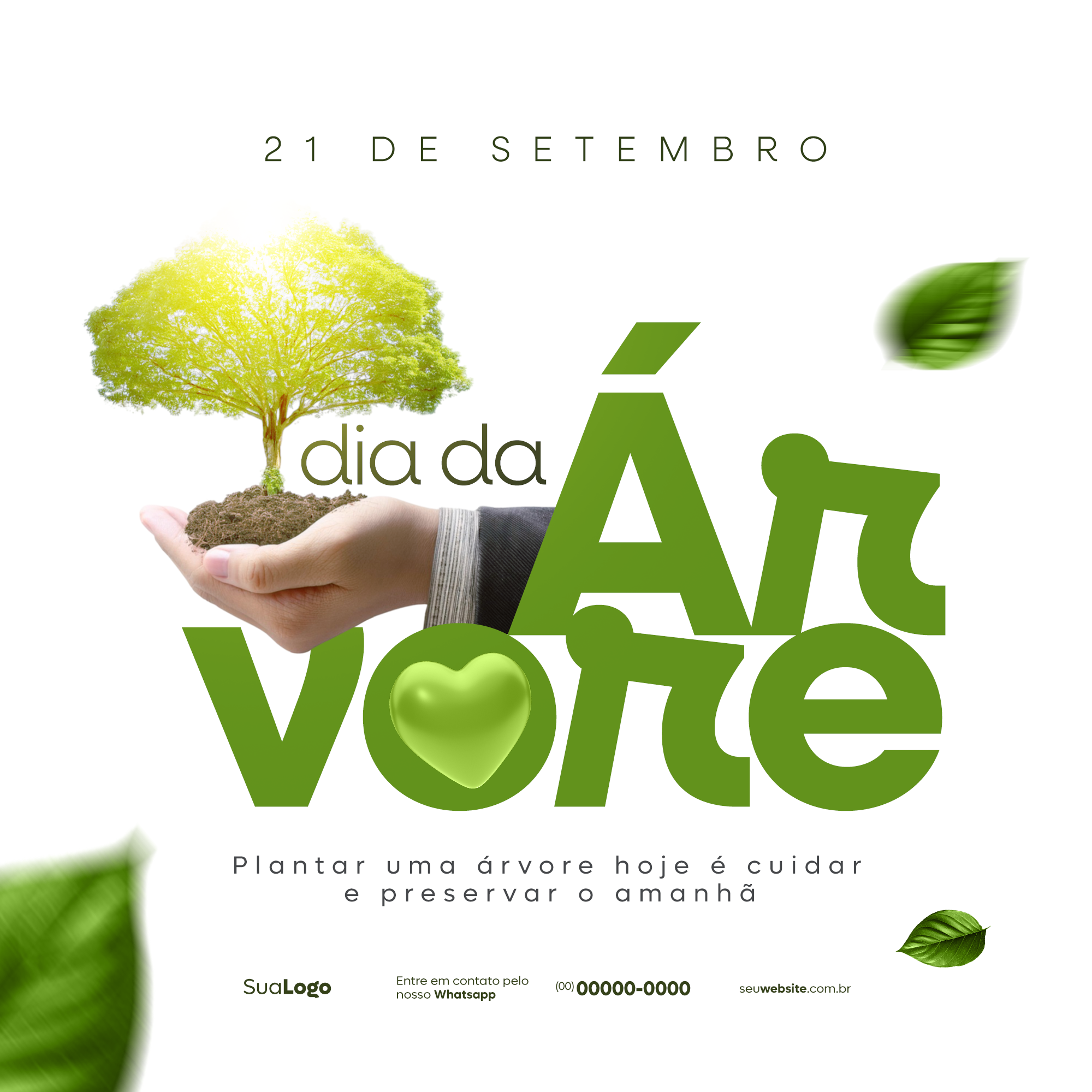 Dia da arvore 2 de Setembro Social media PSD Editável