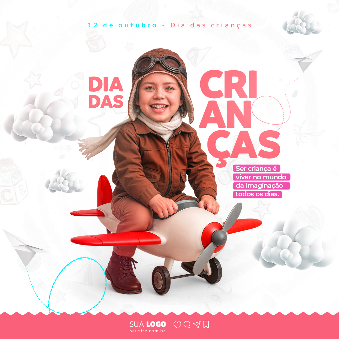Dia Das Crianças Social Media PSD Editável