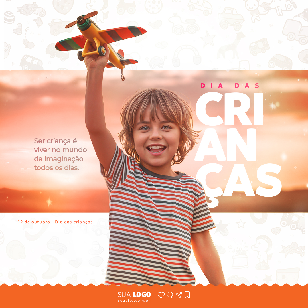 Dia Das Crianças Social Media PSD Editável
