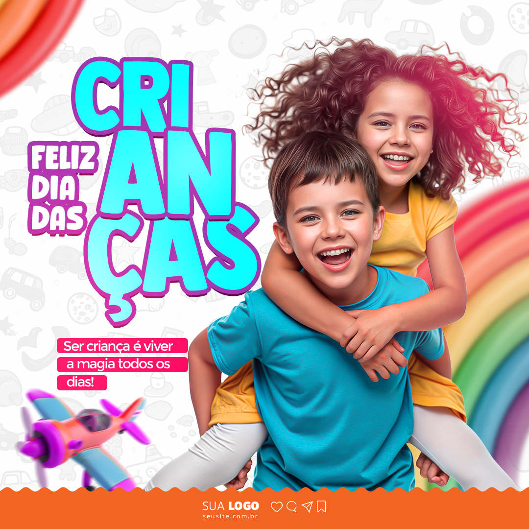 Dia Das Crianças Social Media PSD Editável