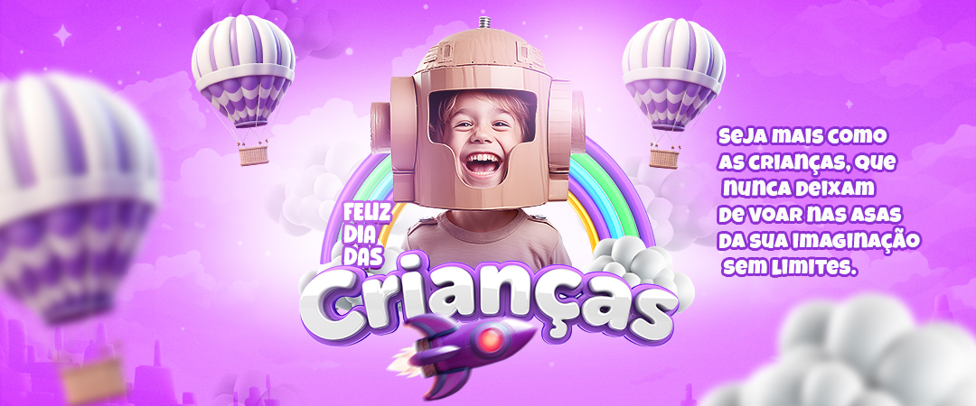 Dia Das Crianças Social Media  Selo 3D PSD Editável