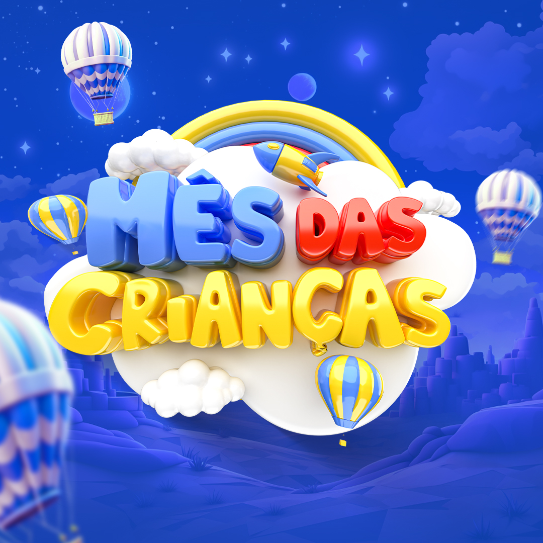 Dia Das Crianças Social Media  Selo 3D PSD Editável