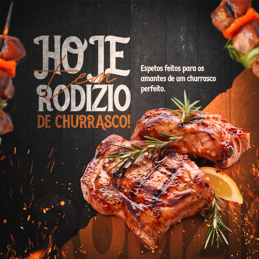 Festival  Churrasco Social Media PSD Editável 