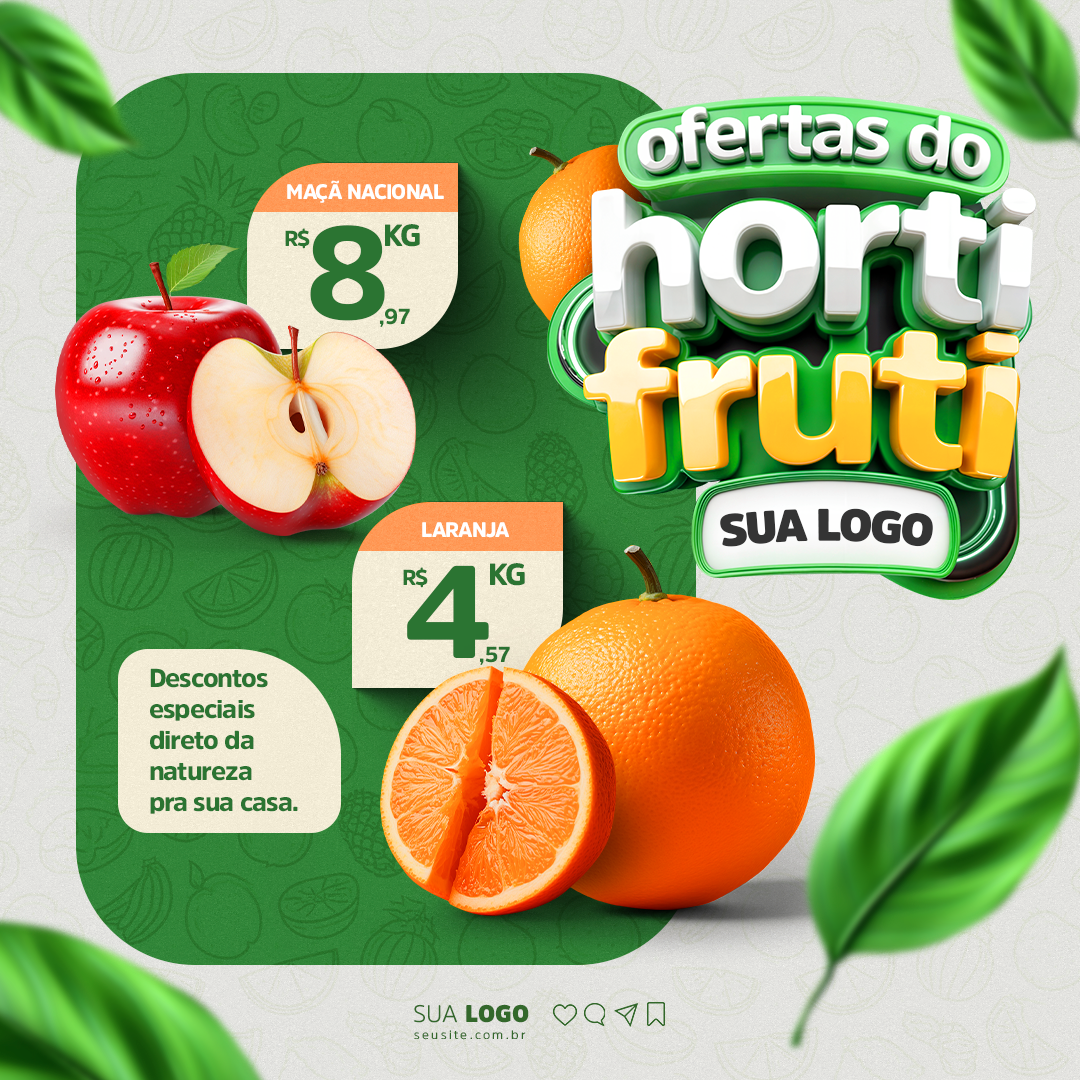 HortiFruti Social Media PSD Editável 