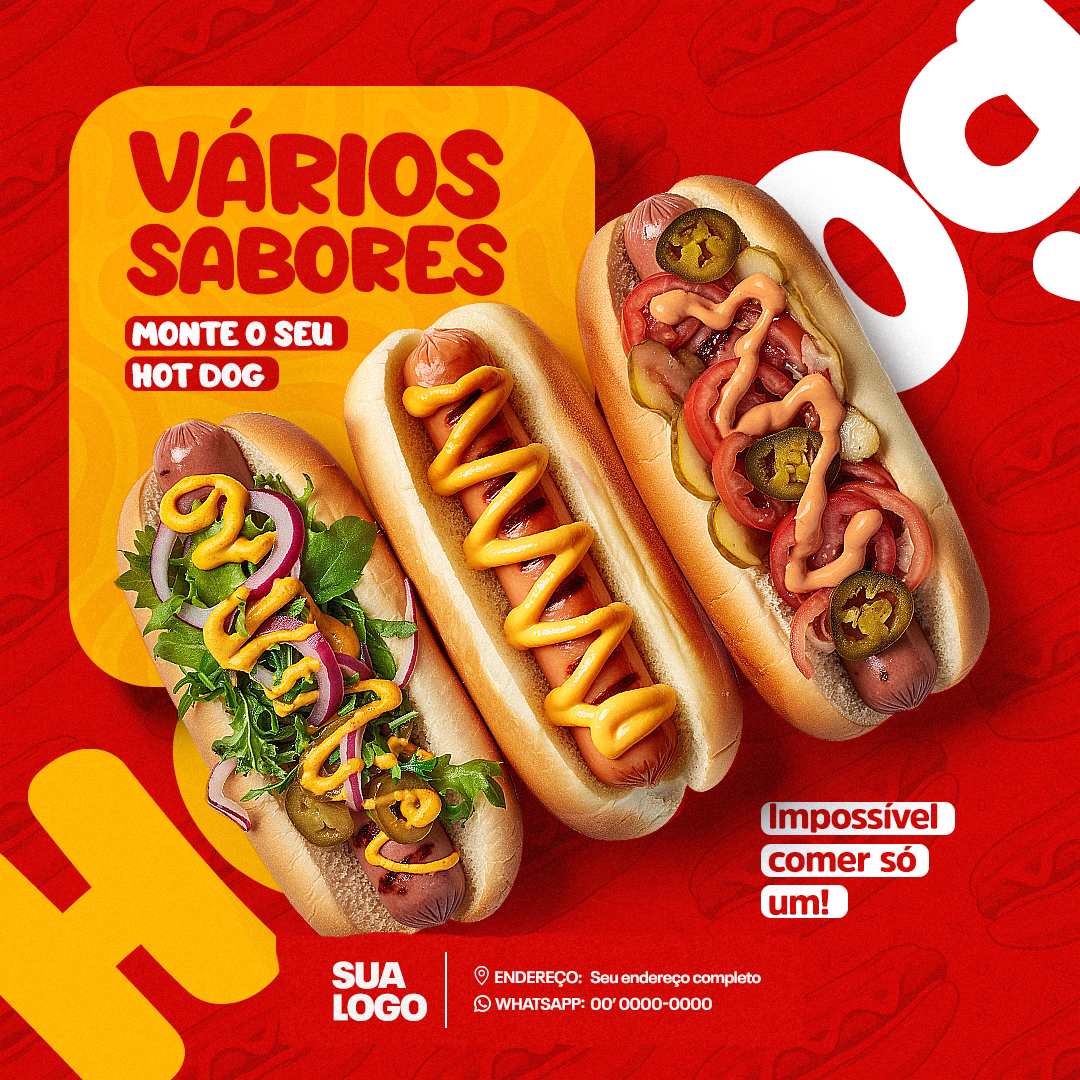 Hot Dog Social Media PSD Editável
