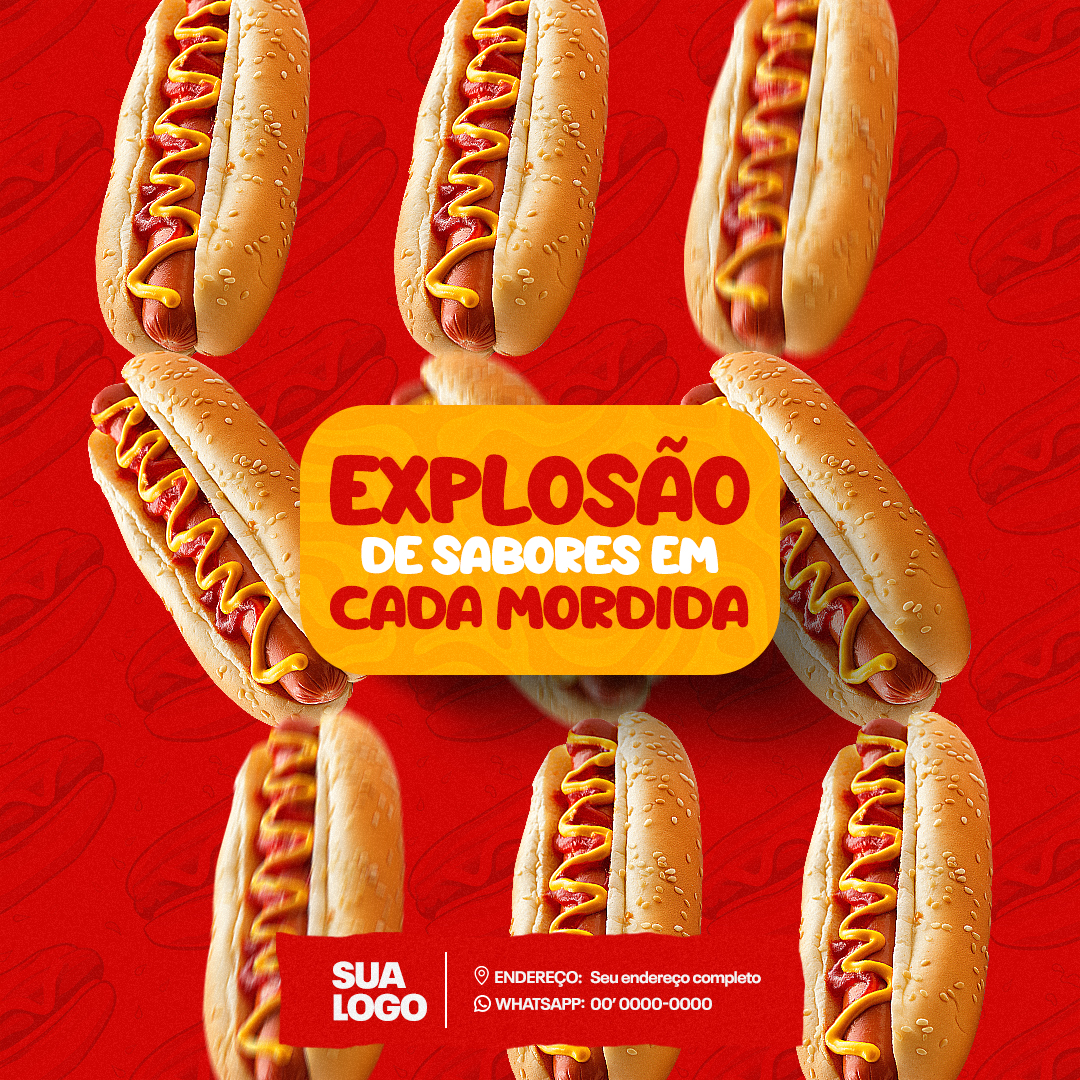 Hot Dog Social Media PSD Editável
