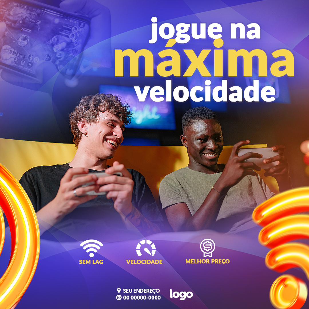 Internet Provedor Social Media PSD Editável