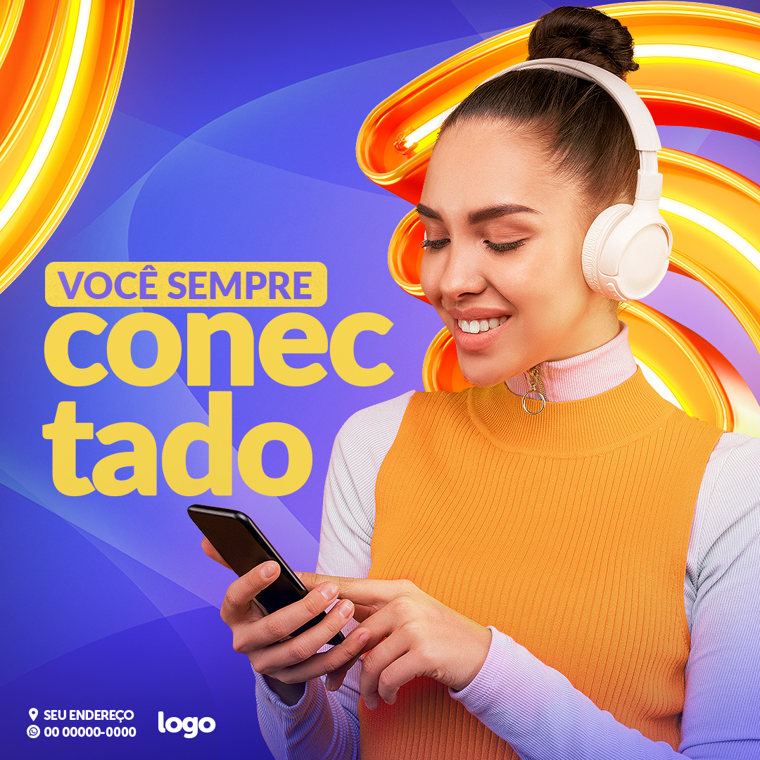 Internet Provedor Social Media PSD Editável