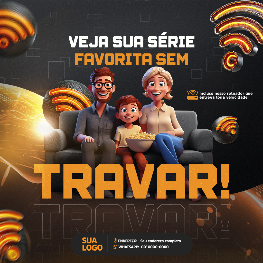 Internet Provedor Social Media PSD Editável