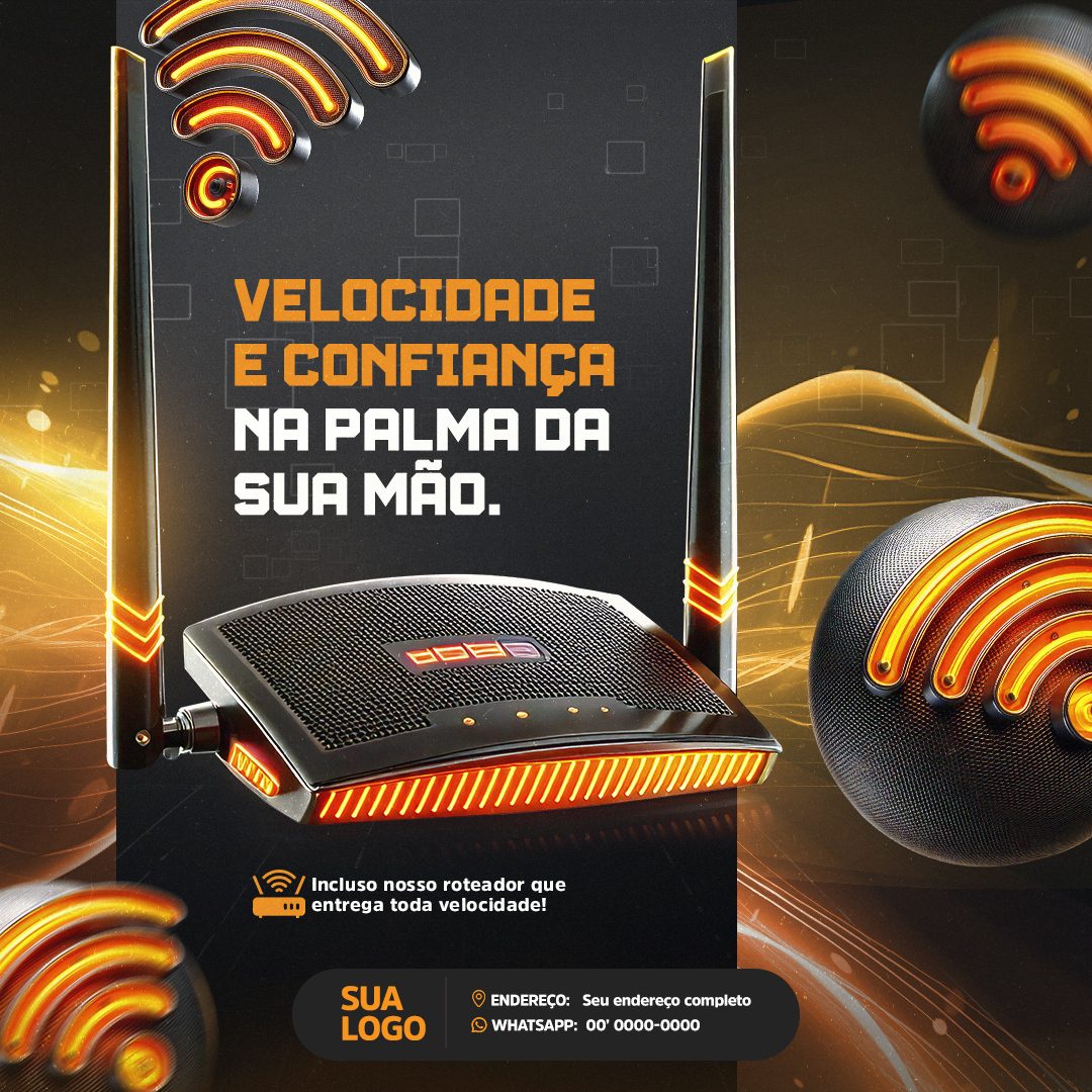 Internet Provedor Social Media PSD Editável