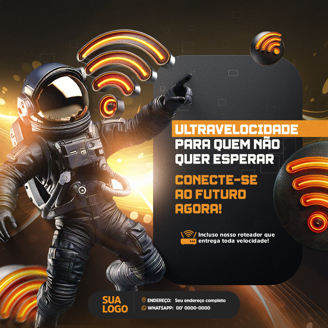 Internet Provedor Social Media PSD Editável