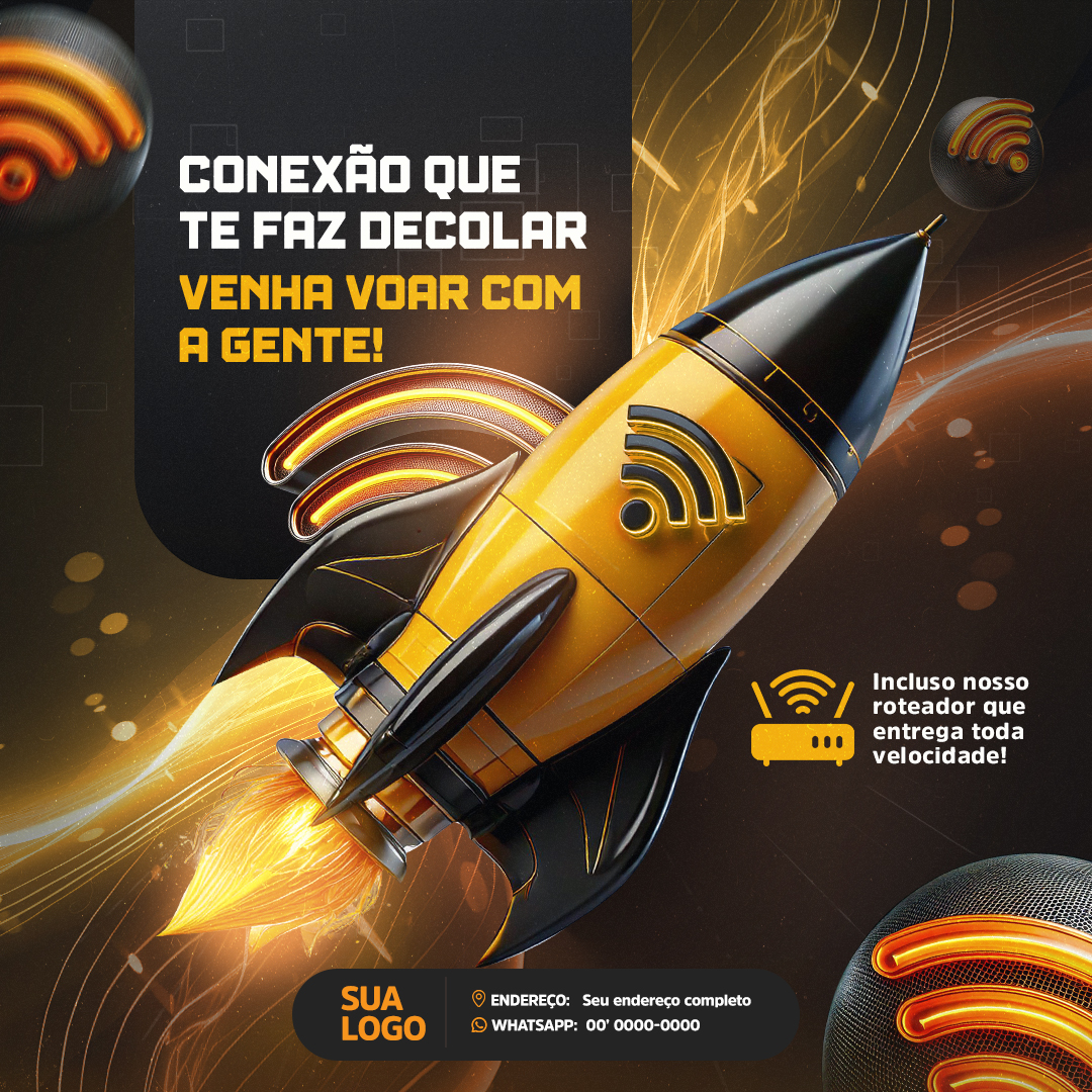 Internet Provedor Social Media PSD Editável