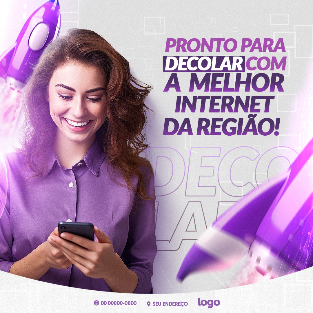 Internet Provedor Social Media PSD Editável