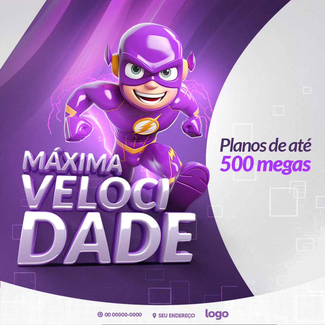 Internet Provedor Social Media PSD Editável