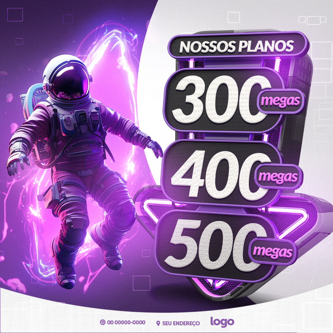 Internet Provedor Social Media PSD Editável