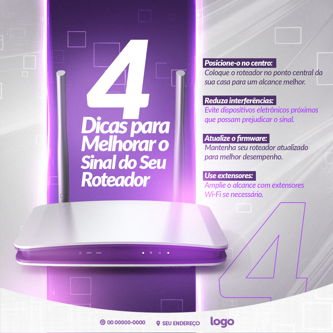 Internet Provedor Social Media PSD Editável