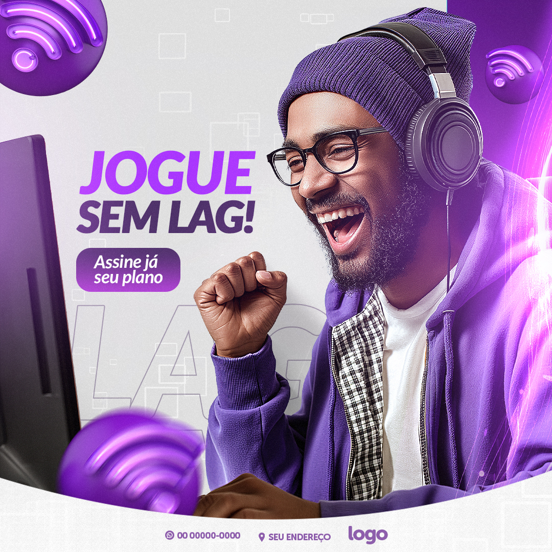 Internet Provedor Social Media PSD Editável