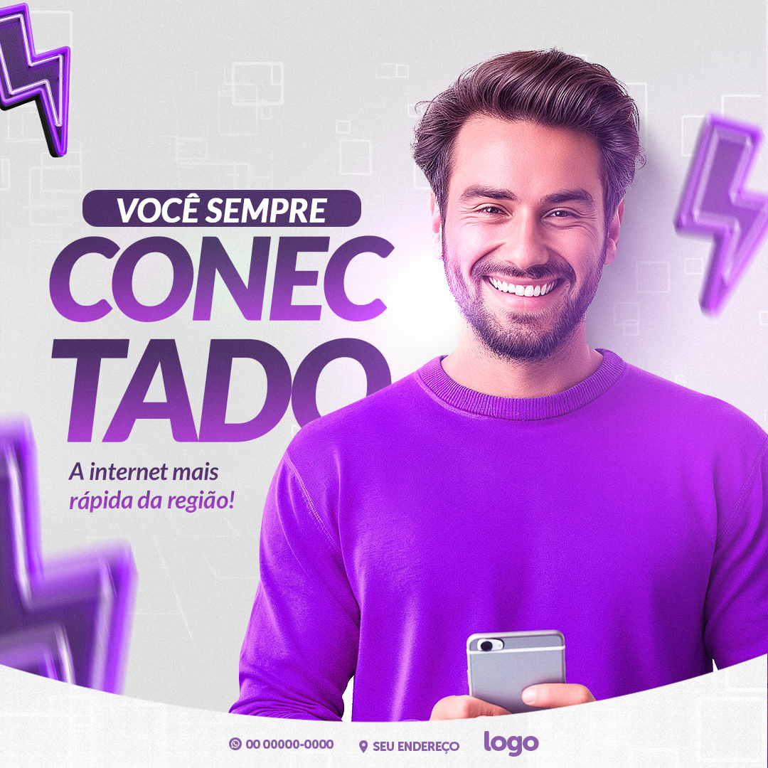 Internet Provedor Social Media PSD Editável