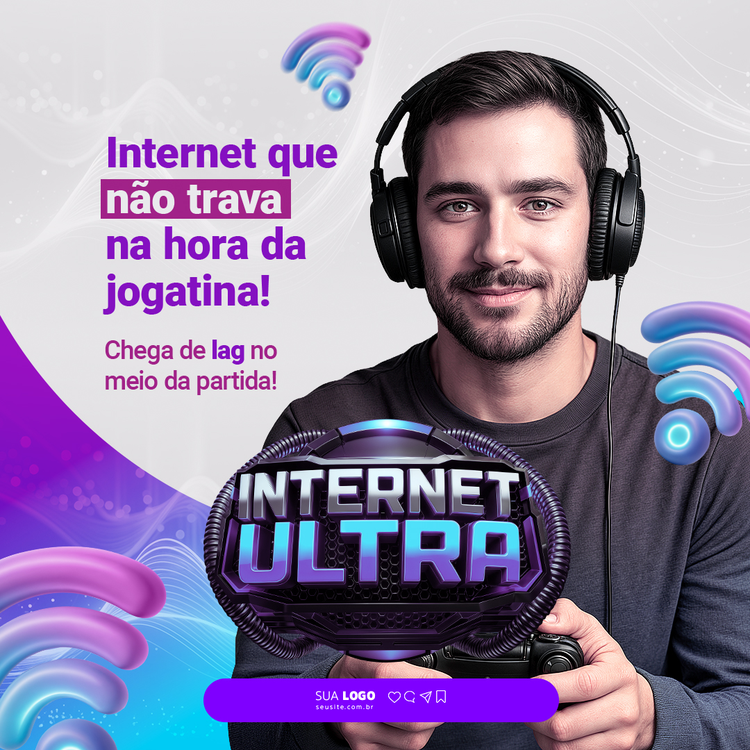 Internet Provedor Social Media PSD Editável