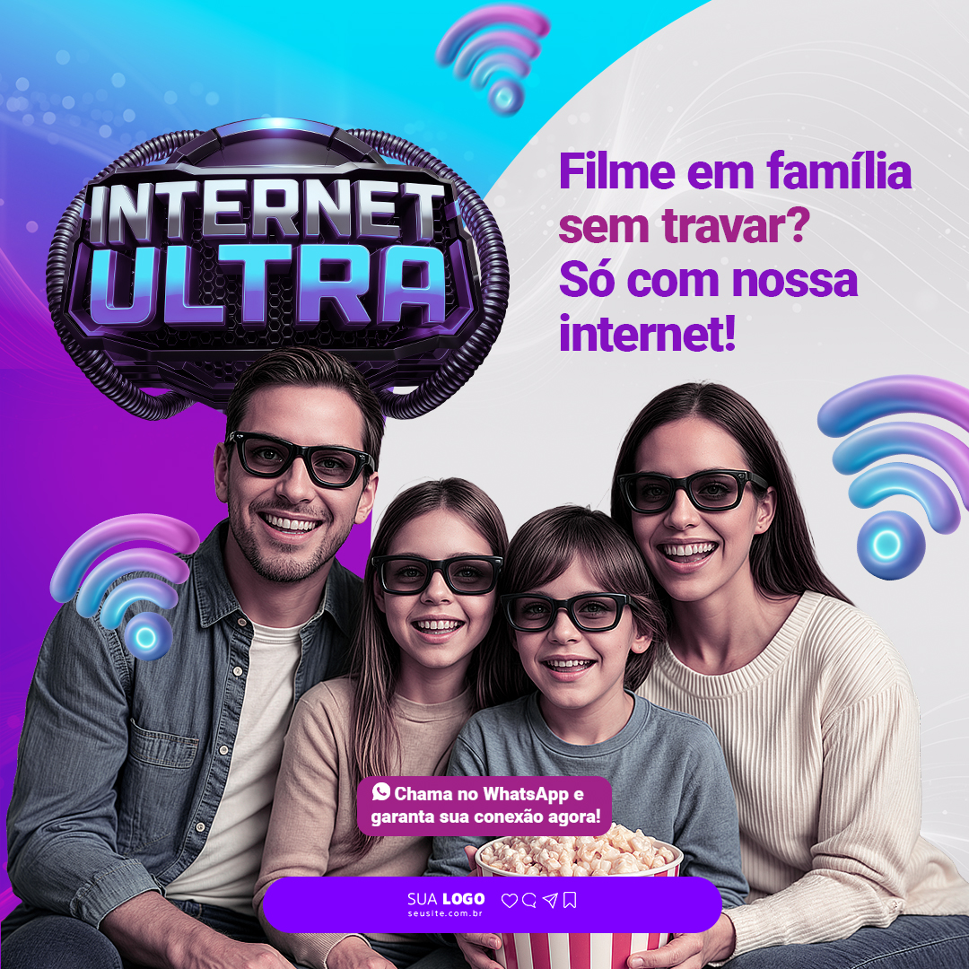 Internet Provedor Social Media PSD Editável