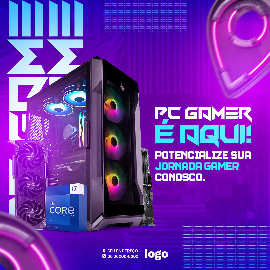 Loja Gamer Social Media PSD Editável 
