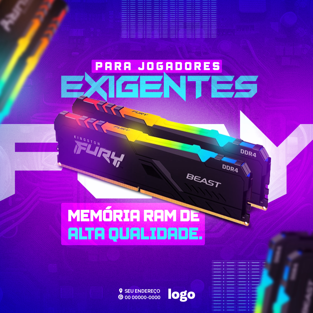 Loja Gamer Social Media PSD Editável 