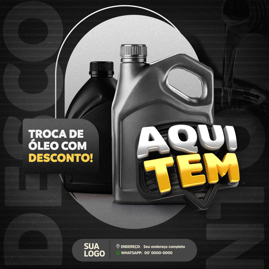 Mecânica Social Media Selo 3D PSD Editável 