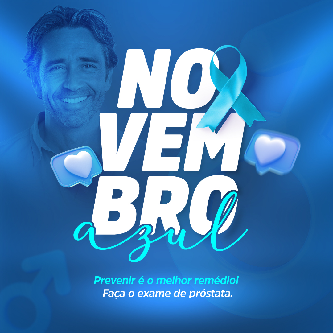 Novembro Azul Social Media PSD Editável