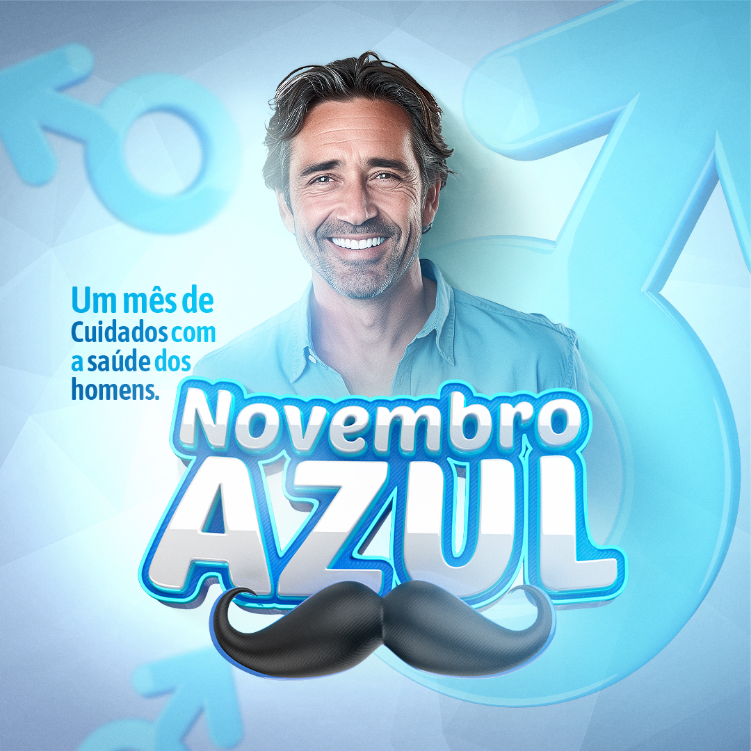Novembro Azul Social Media PSD Editável