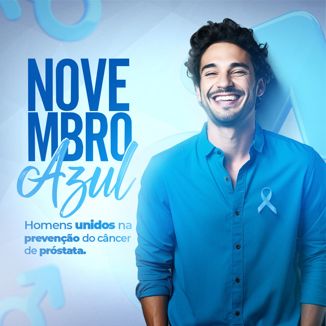 Novembro Azul Social Media PSD Editável