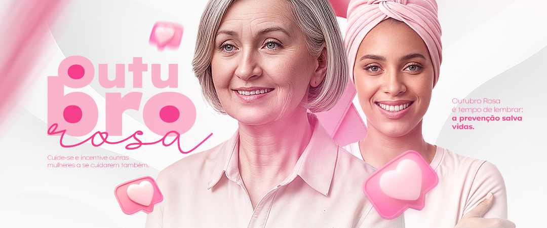 Banner Outubro Rosa Câncer de Mama Social Media PSD Editável
