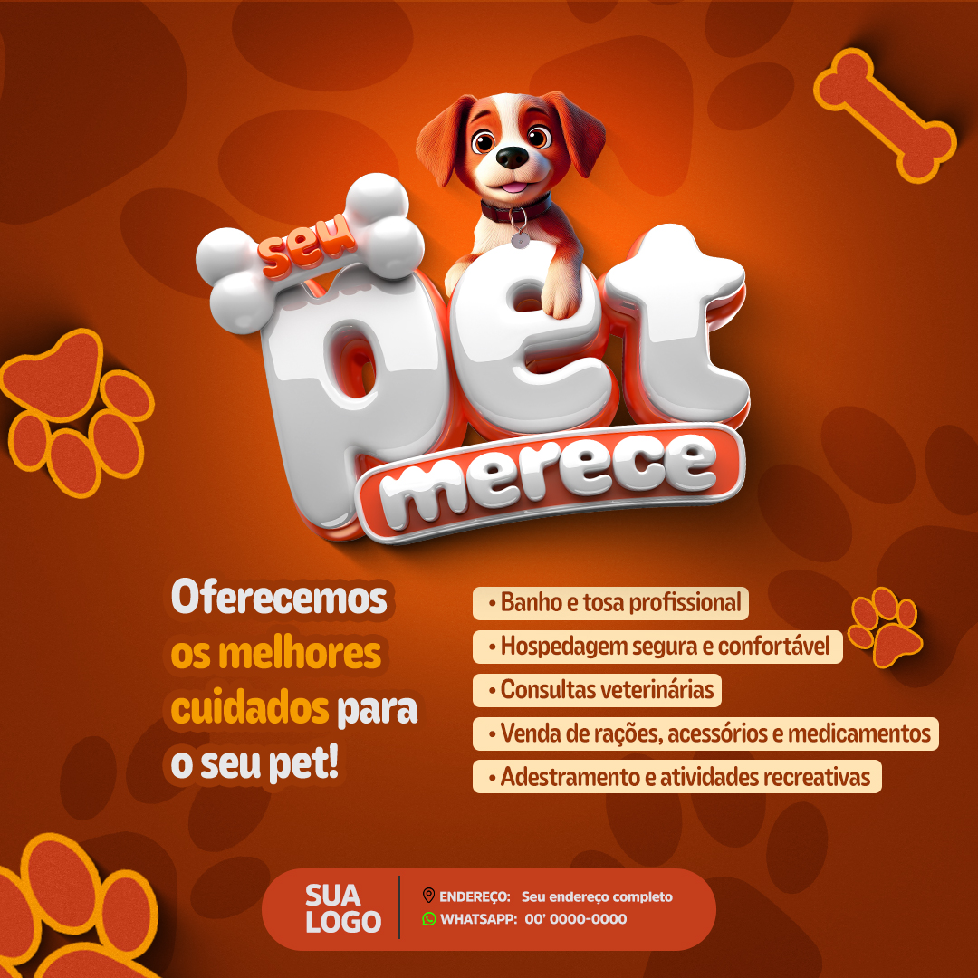 Pet Shop Social Media PSD Editável 
