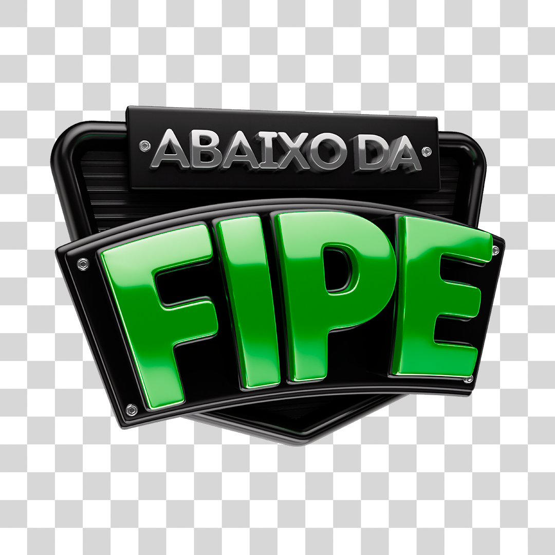 Selo 3d Abaixo da Fipe PSD Editável