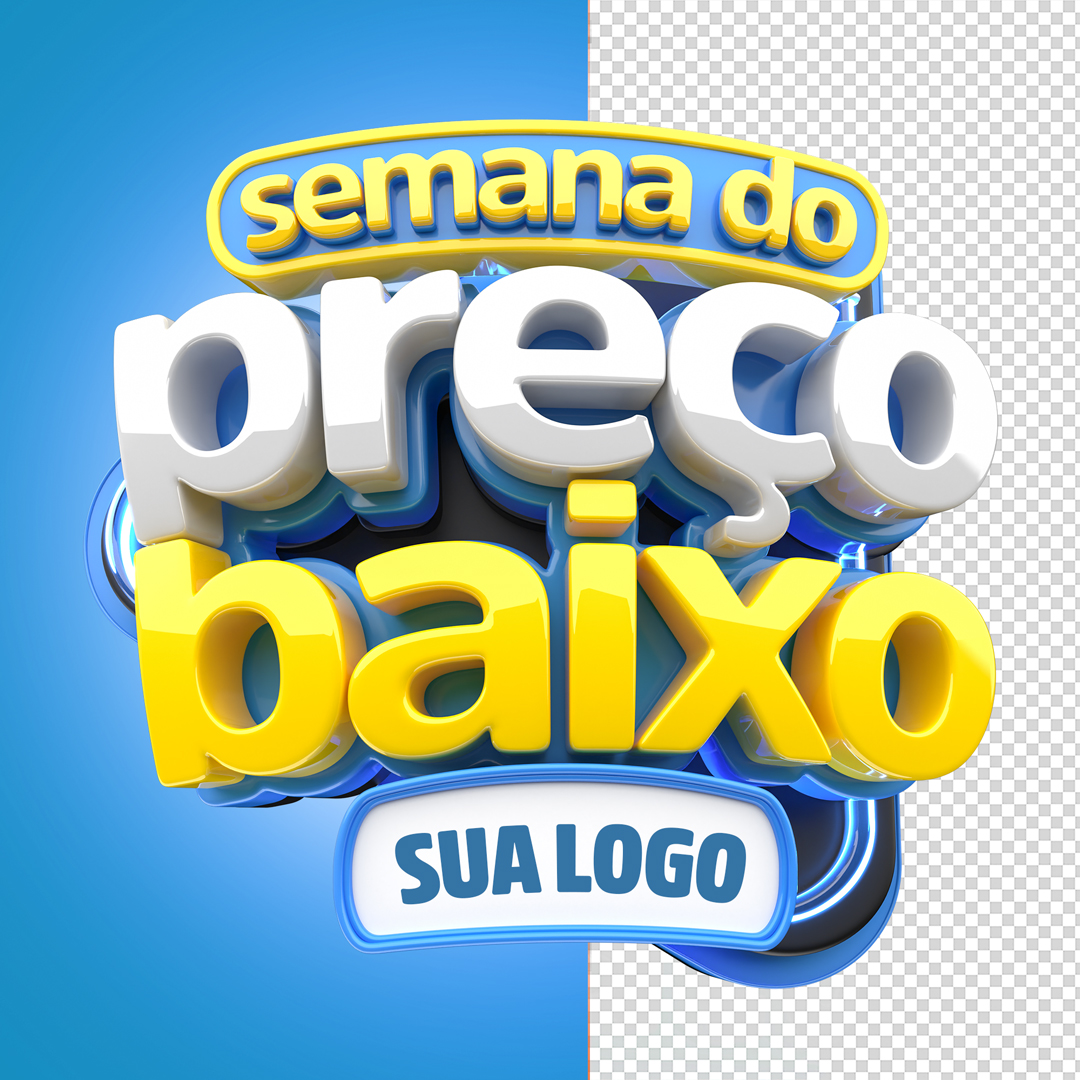 Selo 3D Semana do Preço Baixo 