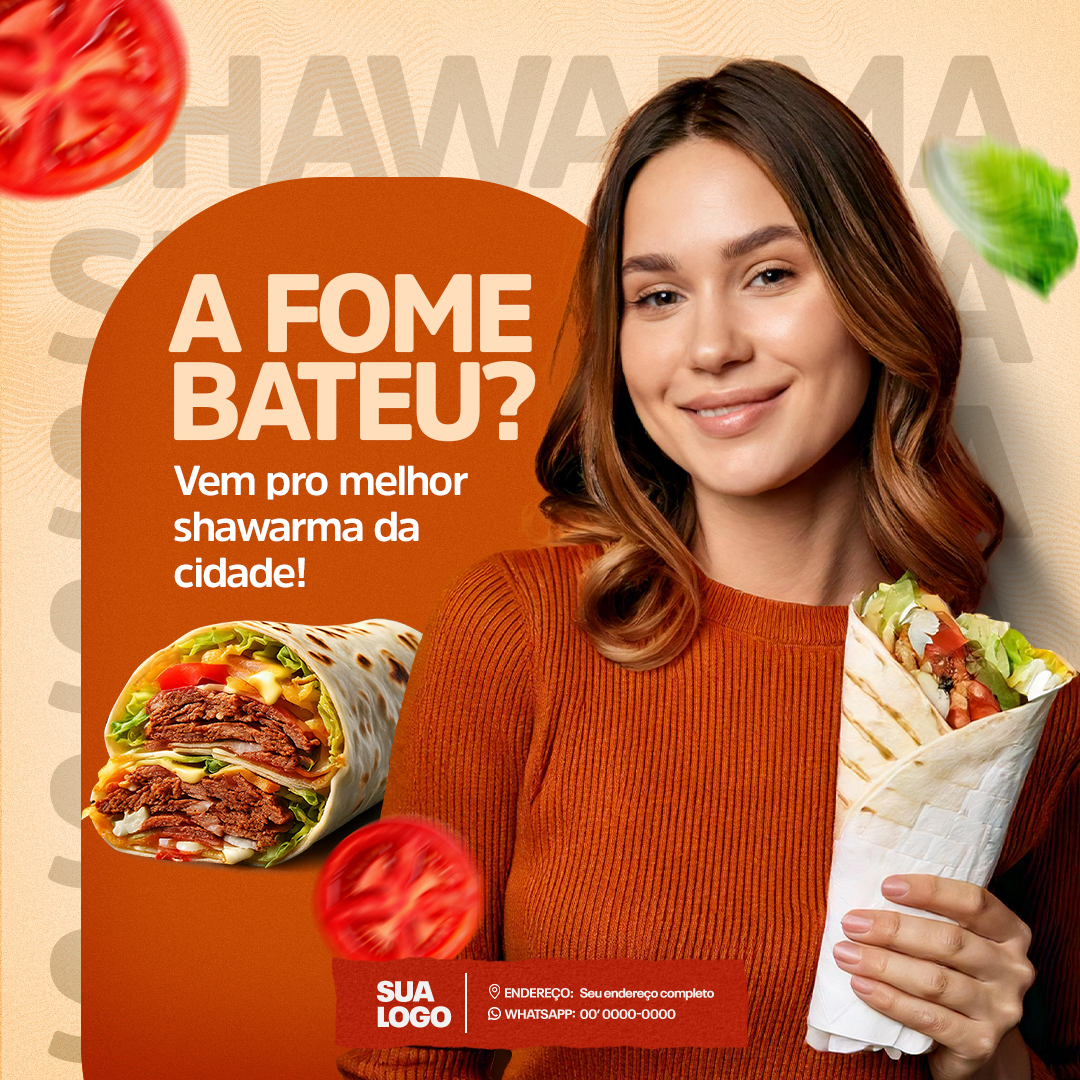Shawarma Social Media PSD Editável