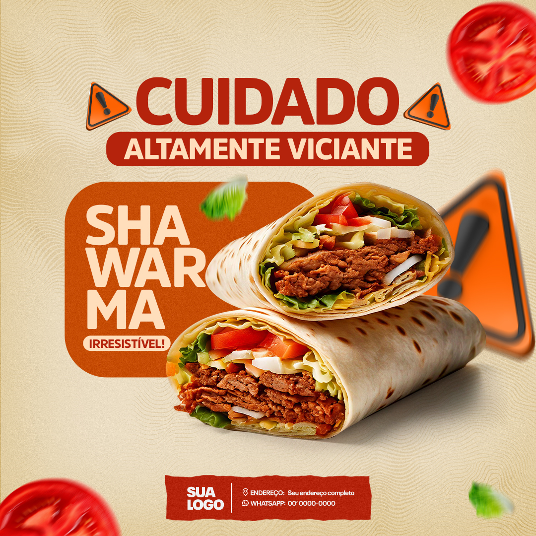 Shawarma Social Media PSD Editável